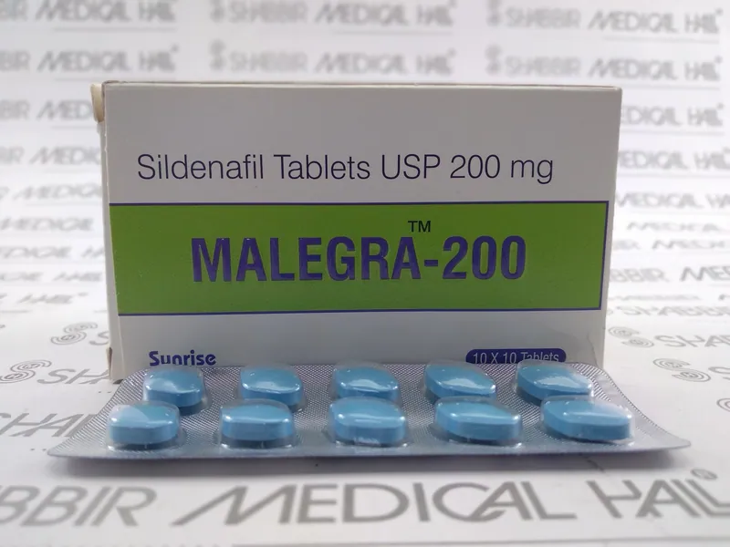 Malegra 200mg medicine packaging