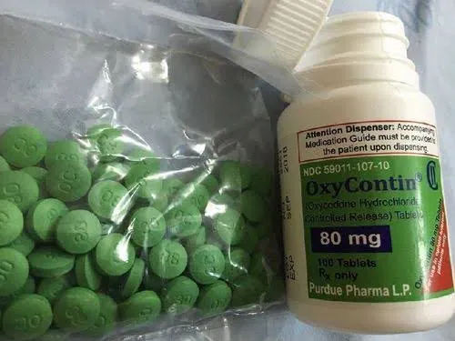 Oxycodon (OxyContin) 80mg medicine packaging